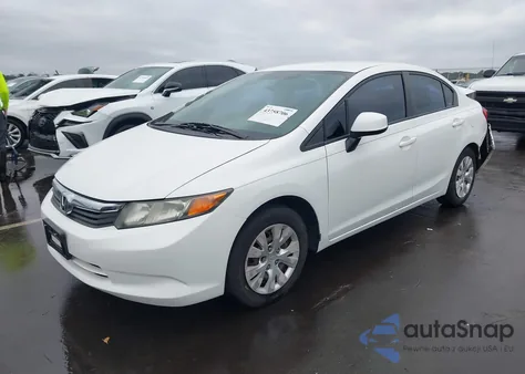 2012 Honda Civic Lx z USA, uszkodzony, nr VIN 19XFB2F58CE090643